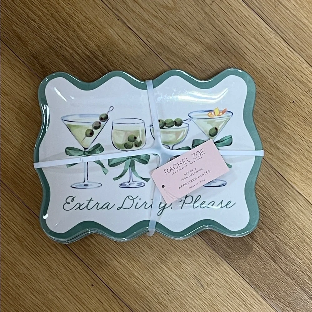 Whimsical Melamine Appetizer Plates: Set of 6